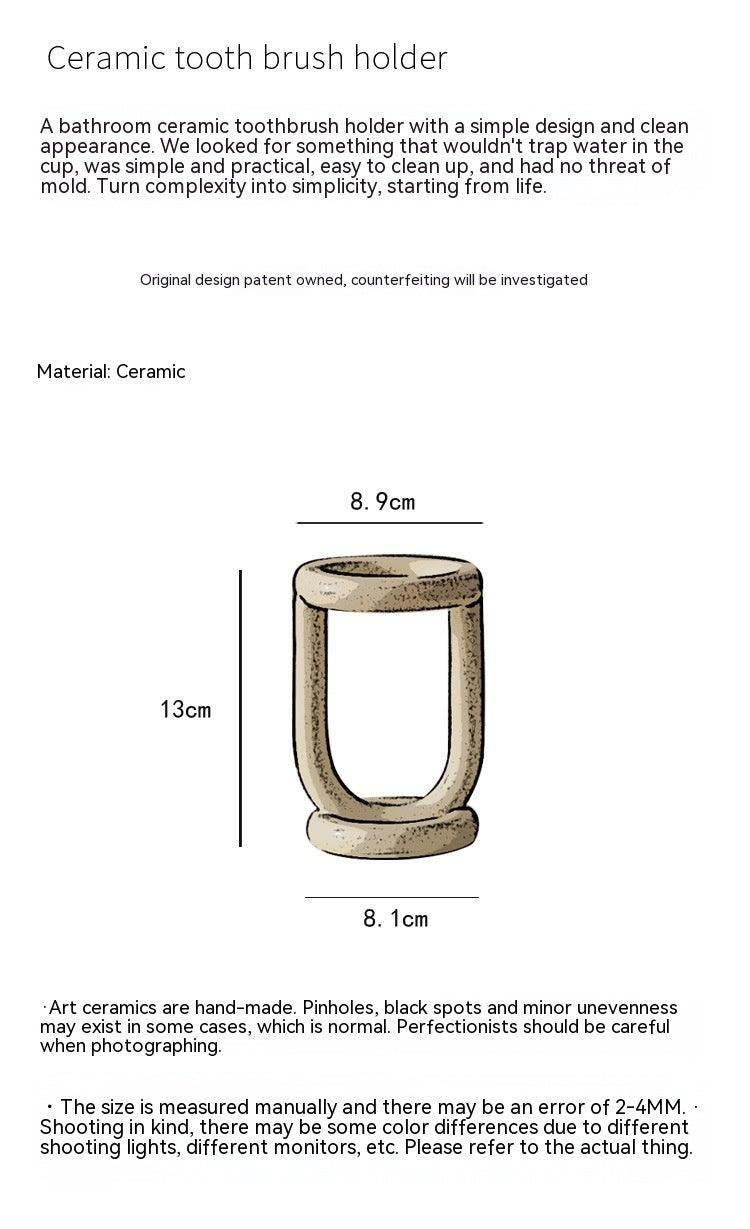 Creative Ceramic Toothbrush Shelf In The Bathroom - Pacisia