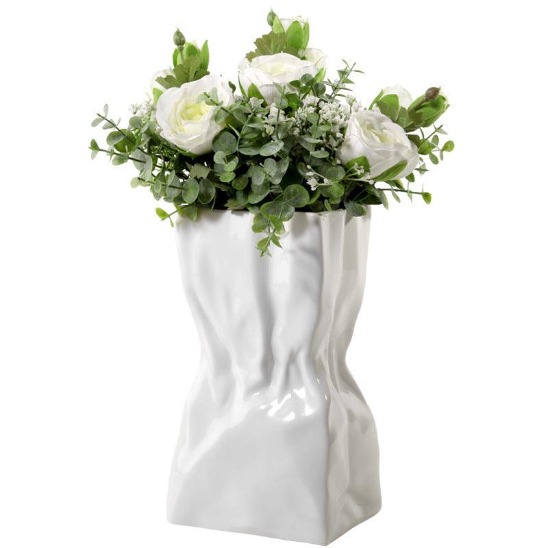 Creative Decoration Flower Arrangement Model Room Home Soft Decoration Vase - Pacisia