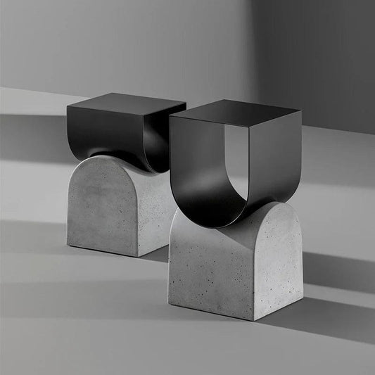 creative design simple coffee table iron and cement side table for living room - Pacisia
