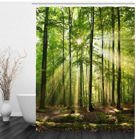 Creative Digital Printing Polyester Fabric Shower Curtain - Pacisia