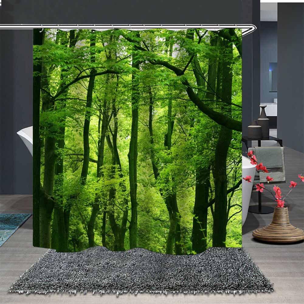 Creative Digital Printing Polyester Fabric Shower Curtain - Pacisia