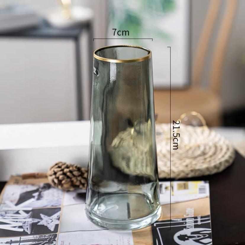 Creative Fashion Depicting Gold Glass Vase Ornaments - Pacisia