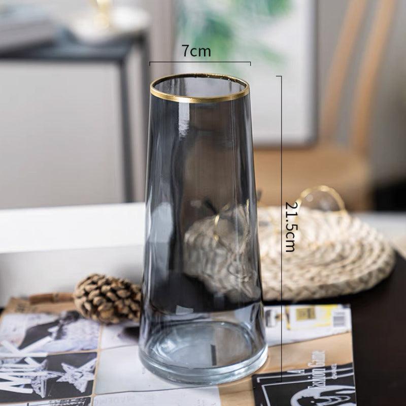 Creative Fashion Depicting Gold Glass Vase Ornaments - Pacisia