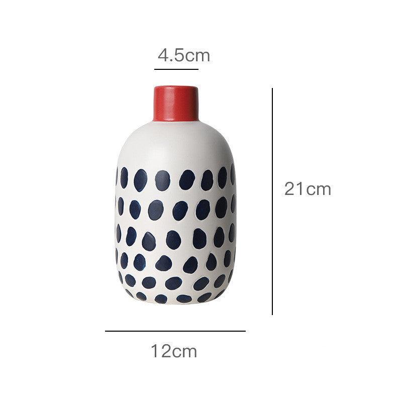 Creative Flower Arrangement Ceramic Vase Living Room Decoration Ornaments - Pacisia