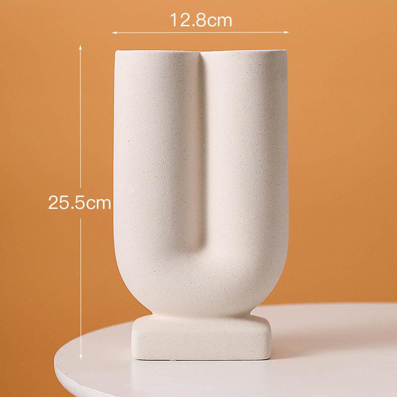 Creative Frosted Ceramic Vase With Metal Spots - Pacisia