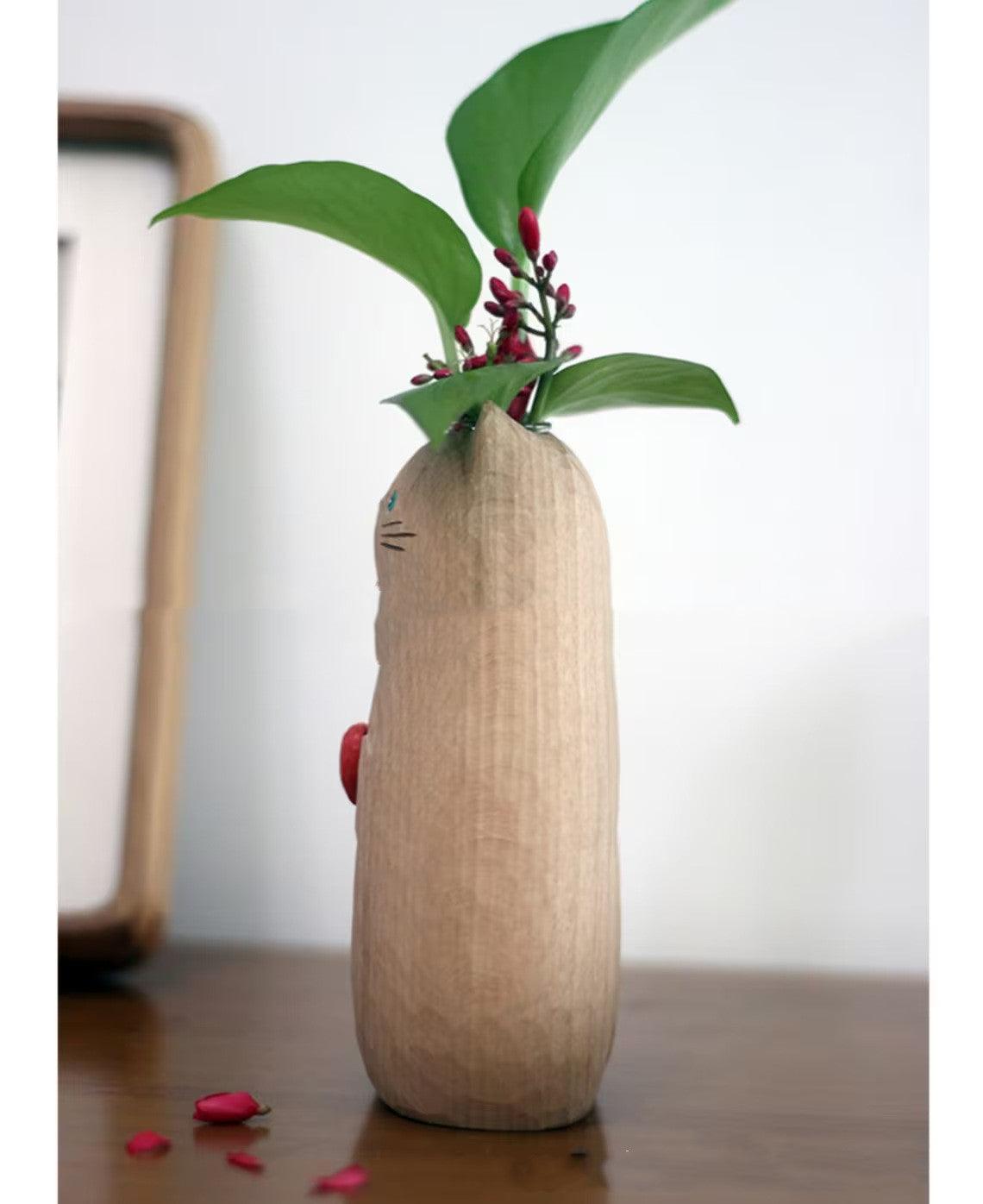 Creative Heart Cat Vase Handmade Christmas - Pacisia