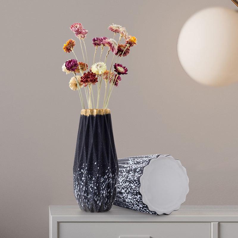 Creative Hydroponic Container Dry Flower Frosted Ceramic Vase Living Room Decoration - Pacisia