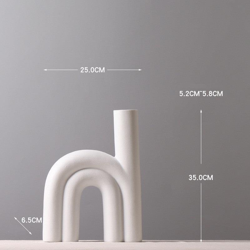 Creative Letter Flower Personality Decorative Ceramic Vase - Pacisia