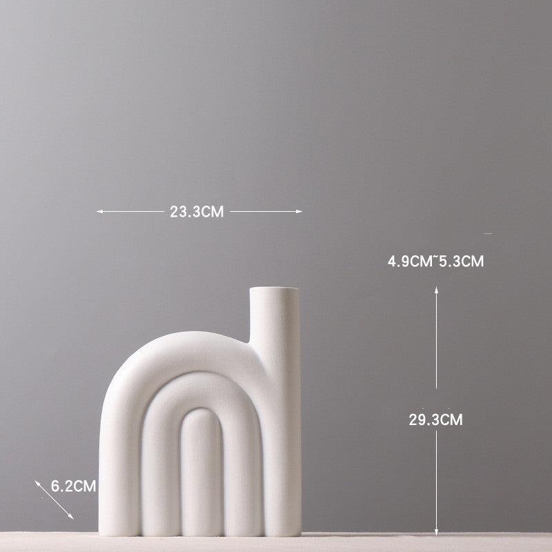 Creative Letter Flower Personality Decorative Ceramic Vase - Pacisia