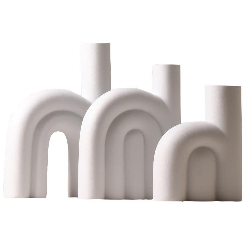 Creative Letter Flower Personality Decorative Ceramic Vase - Pacisia