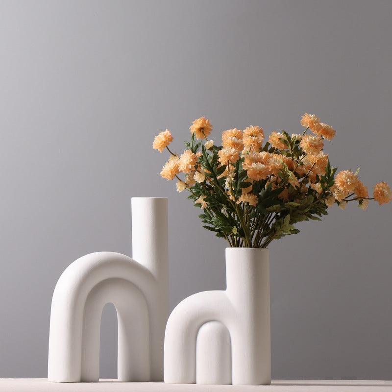 Creative Letter Flower Personality Decorative Ceramic Vase - Pacisia