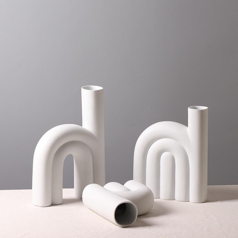 Creative Letter Flower Personality Decorative Ceramic Vase - Pacisia