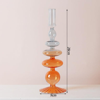 Creative Minimalist Glass Candlestick Vase Artifacts - Pacisia