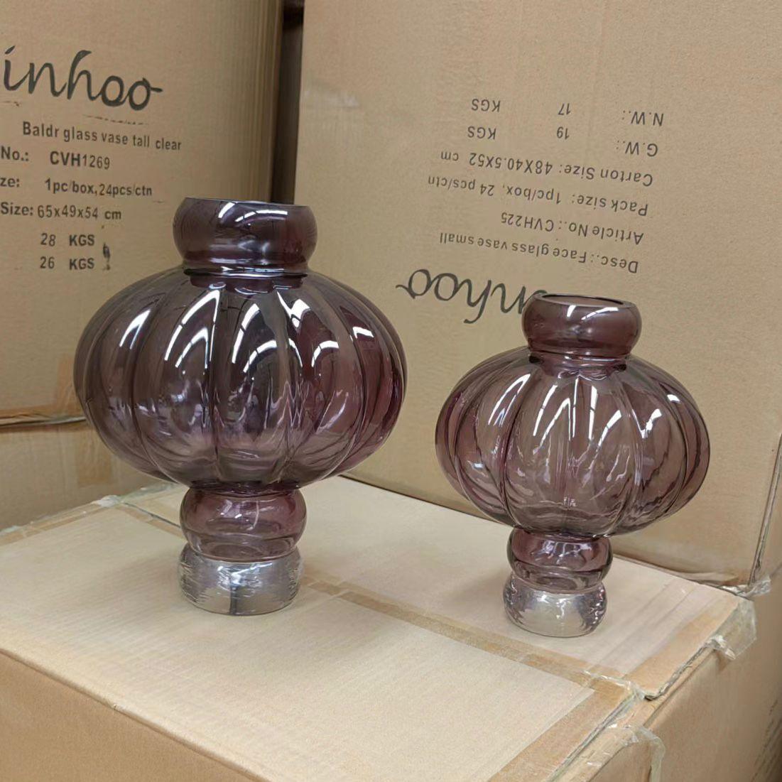 Creative New Lantern Glass Vase Living Room Dining Table Flower Arrangement - Pacisia