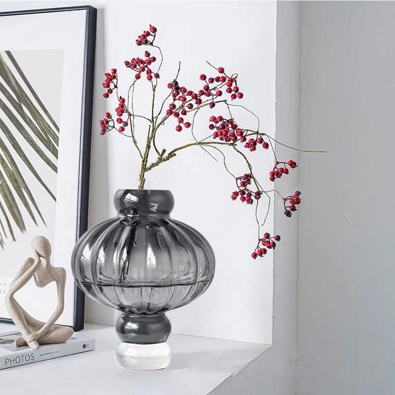 Creative New Lantern Glass Vase Living Room Dining Table Flower Arrangement - Pacisia