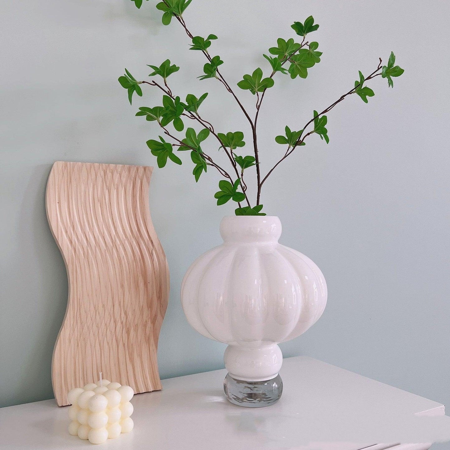 Creative New Lantern Glass Vase Living Room Dining Table Flower Arrangement - Pacisia