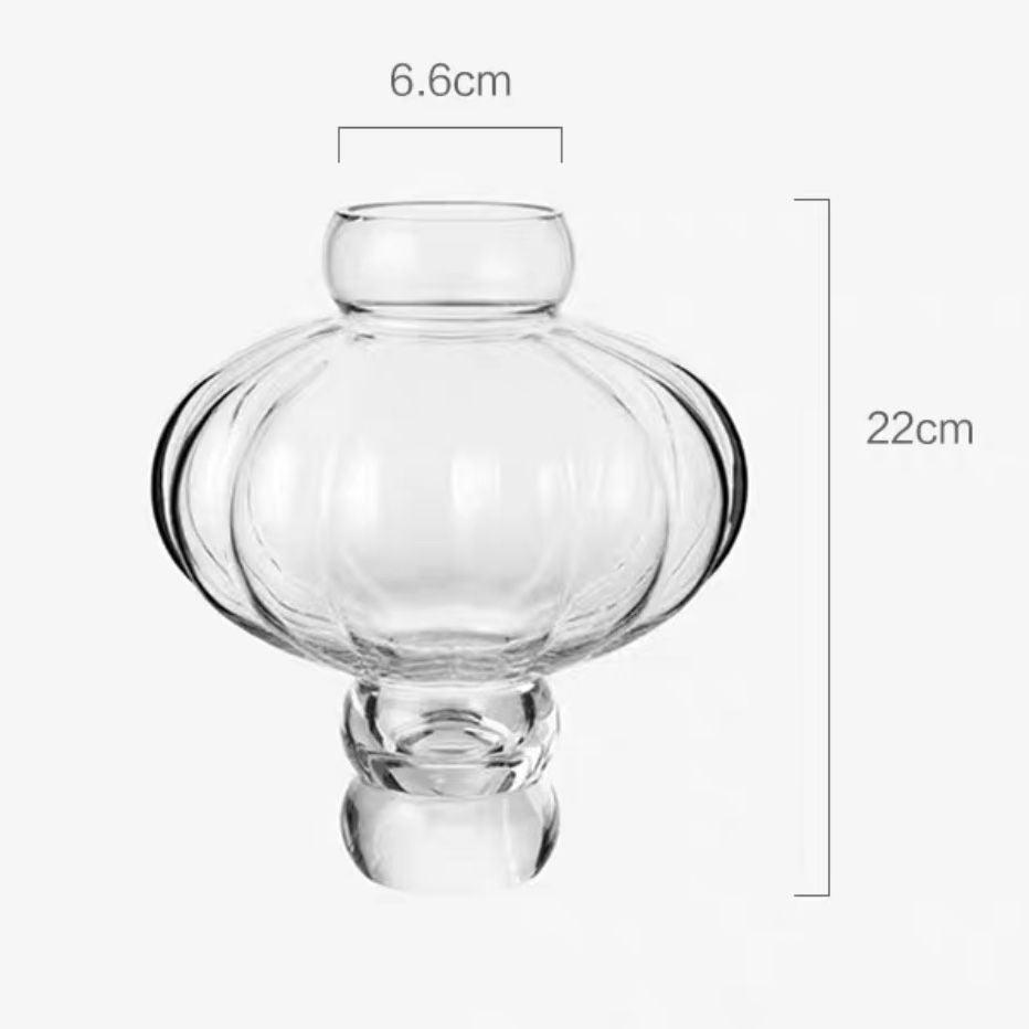 Creative New Lantern Glass Vase Living Room Dining Table Flower Arrangement - Pacisia