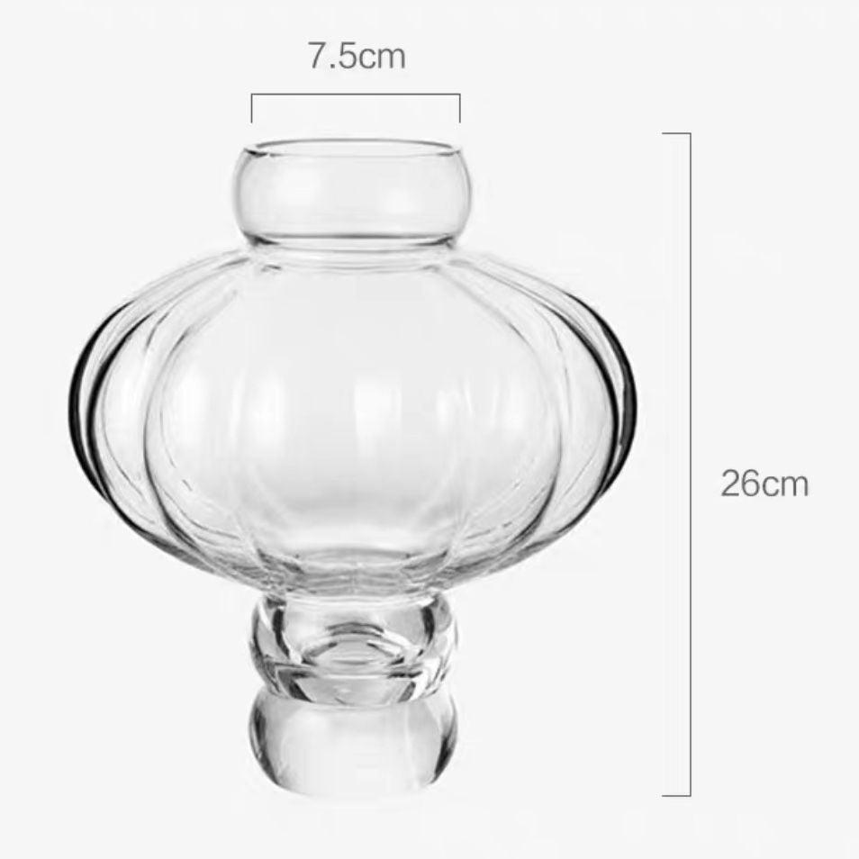 Creative New Lantern Glass Vase Living Room Dining Table Flower Arrangement - Pacisia