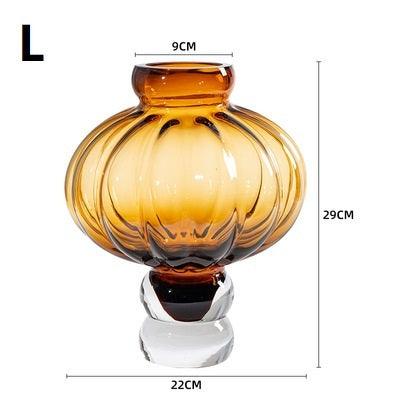 Creative New Lantern Glass Vase Living Room Dining Table Flower Arrangement - Pacisia