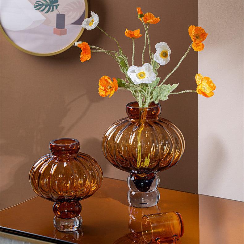 Creative New Lantern Glass Vase Living Room Dining Table Flower Arrangement - Pacisia