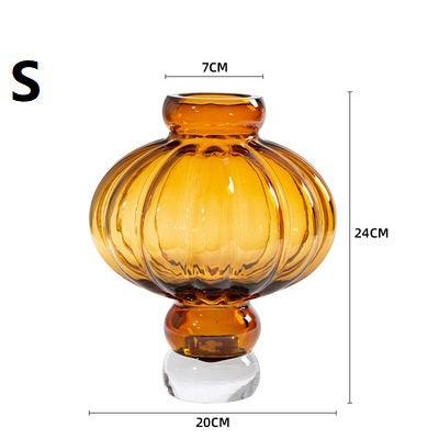 Creative New Lantern Glass Vase Living Room Dining Table Flower Arrangement - Pacisia