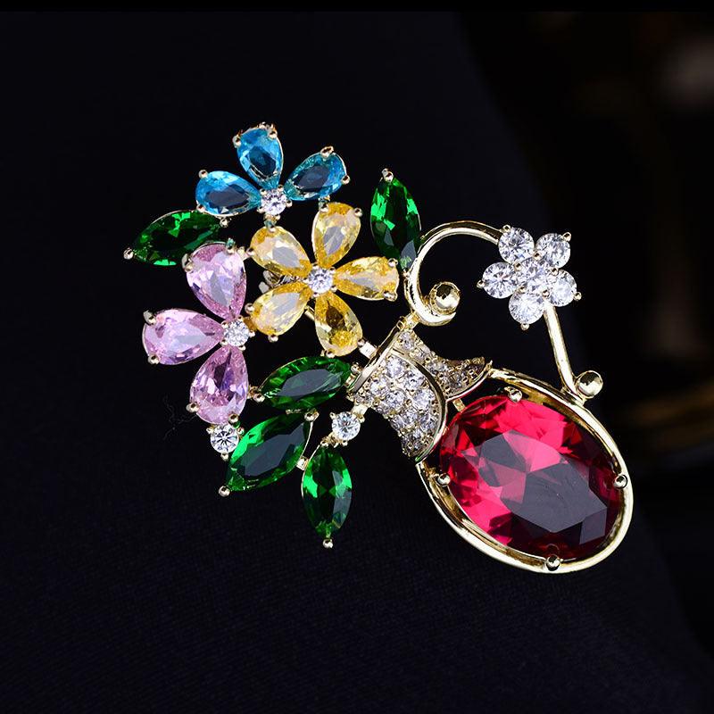 Creative Personality Vase Brooch Accessories Women - Pacisia