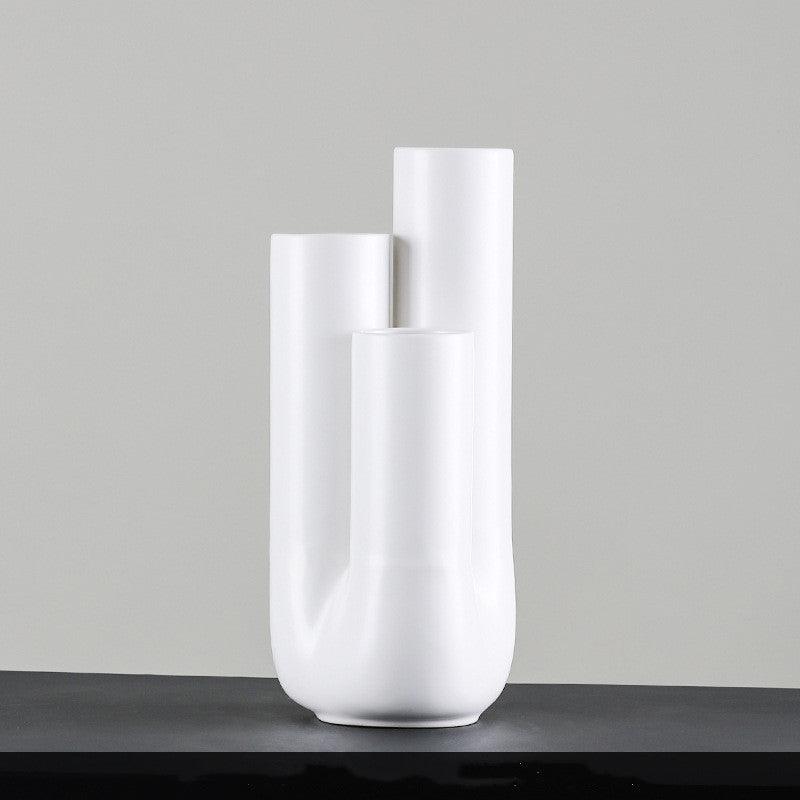 Creative Pipe Shape Porous Ceramic Vase - Pacisia