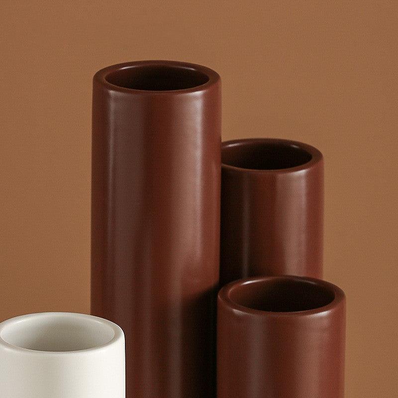 Creative Pipe Shape Porous Ceramic Vase - Pacisia