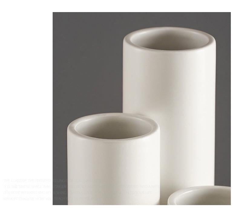 Creative Pipe Shape Porous Ceramic Vase - Pacisia