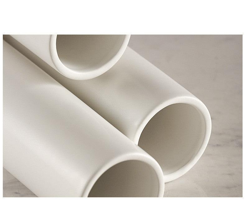 Creative Pipe Shape Porous Ceramic Vase - Pacisia