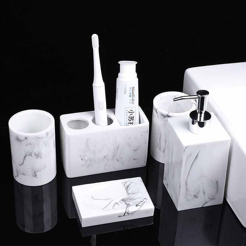 Creative Resin Five-piece Bathroom Set - Pacisia