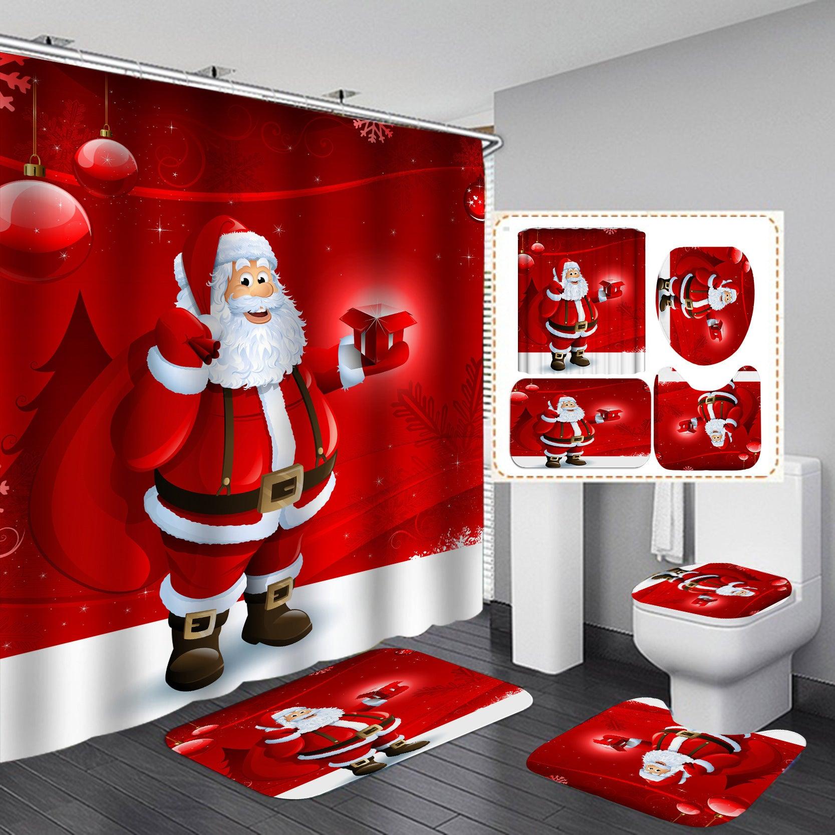 Creative Shower Curtain Waterproof Christmas Shower Curtain Cloth - Pacisia