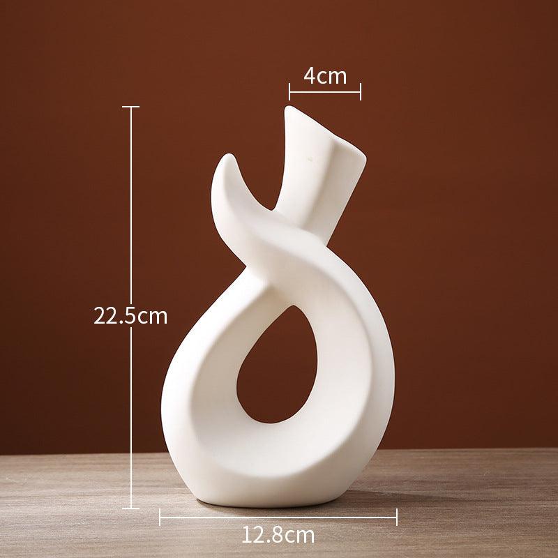 Creative Simple Hollow Line Ceramic Vase - Pacisia