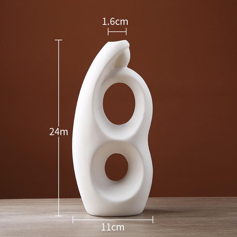 Creative Simple Hollow Line Ceramic Vase - Pacisia