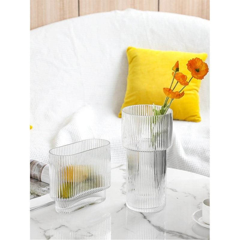 Creative Simple Transparent Glass Vase Water - Raising - Pacisia