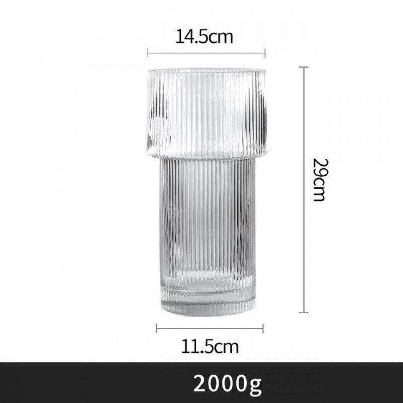 Creative Simple Transparent Glass Vase Water - Raising - Pacisia