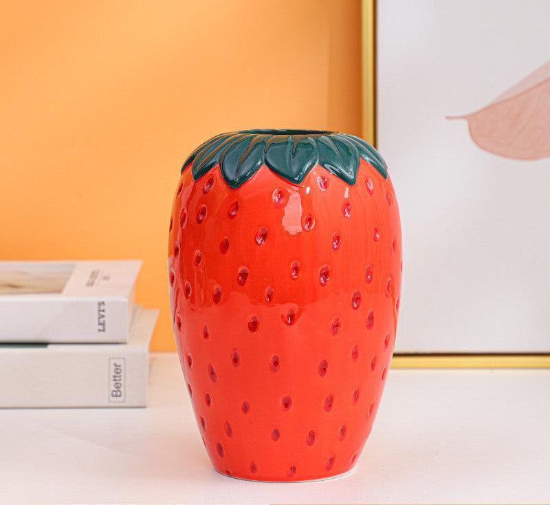 Creative Strawberry Hydroponic Vase Cute Ceramics - Pacisia