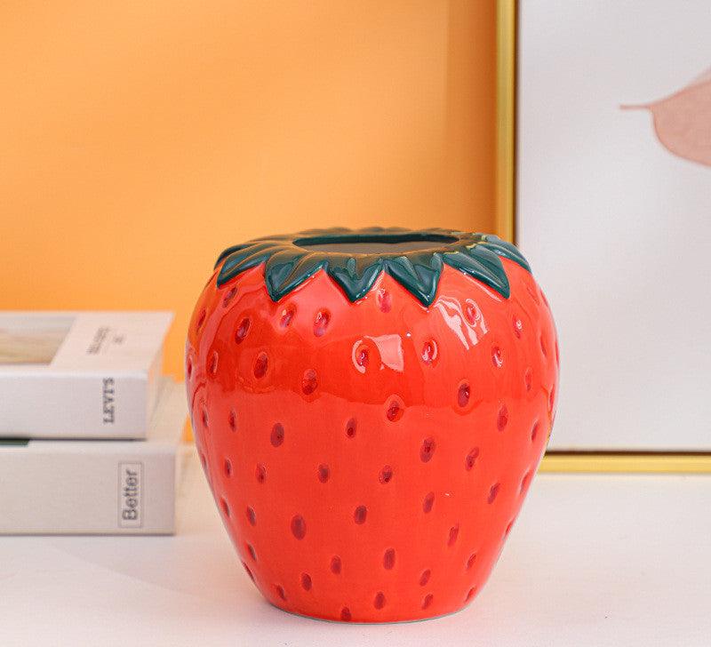 Creative Strawberry Hydroponic Vase Cute Ceramics - Pacisia