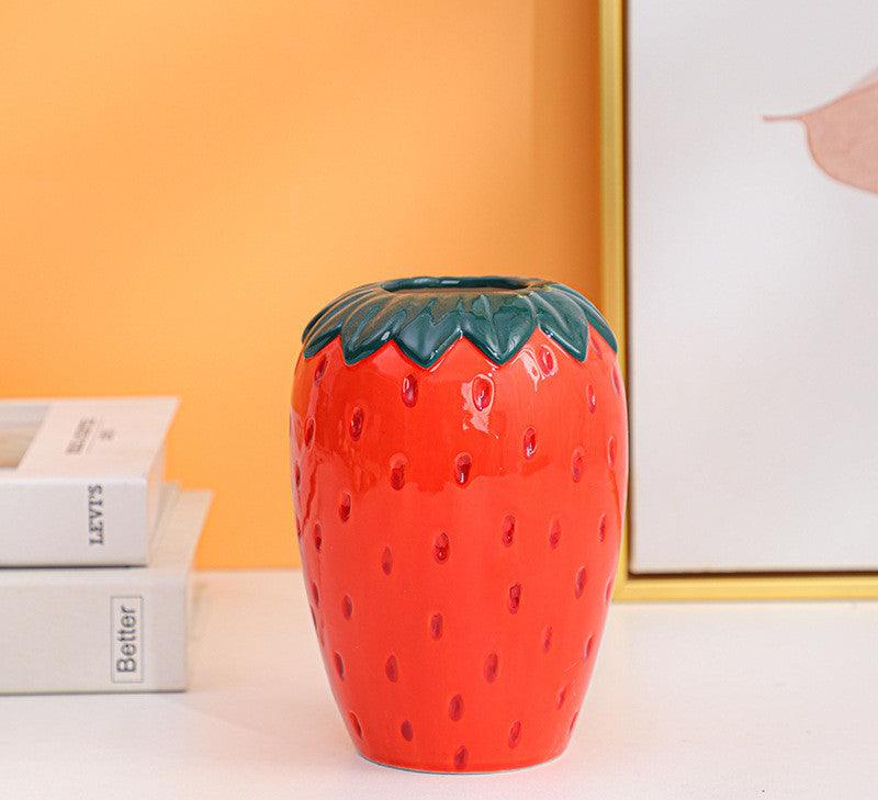 Creative Strawberry Hydroponic Vase Cute Ceramics - Pacisia