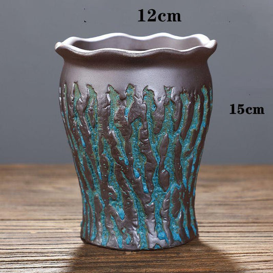 Creative Succulent Flowerpot Green Plant Vase Planter Bonsai Pot macetas Office Desktop Ornaments Ceramic Crafts Garden Art - Pacisia