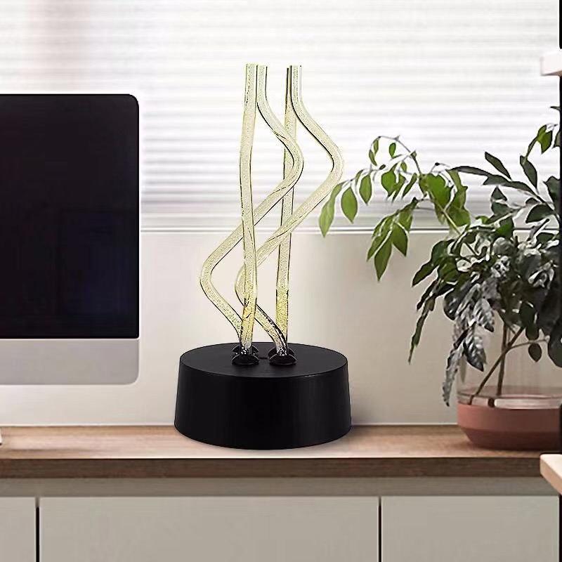 Creative USB Acrylic Table Lamp 7 Colors Change Atmosphere Night Lights Led Decoration Nightclub Lights Bedroom Decor - Pacisia