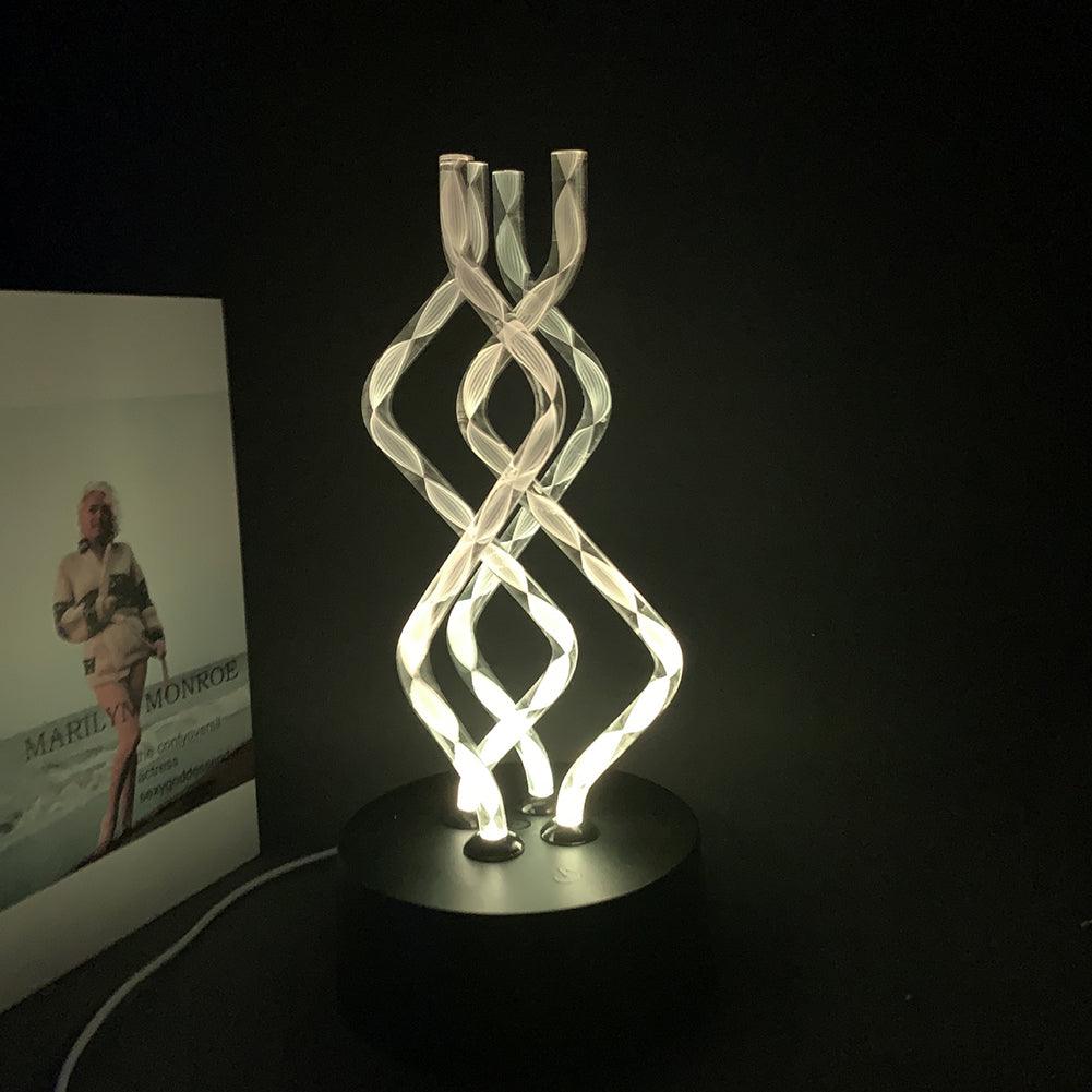 Creative USB Acrylic Table Lamp 7 Colors Change Atmosphere Night Lights Led Decoration Nightclub Lights Bedroom Decor - Pacisia