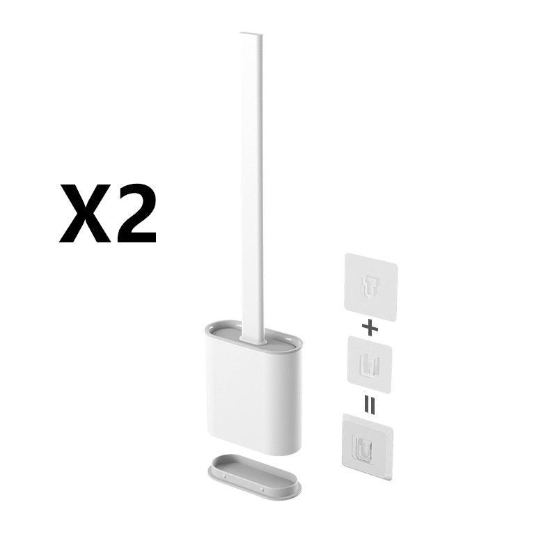 Creative Wall-Mounted Soft Brush With Cover For Toilet Washing - Pacisia