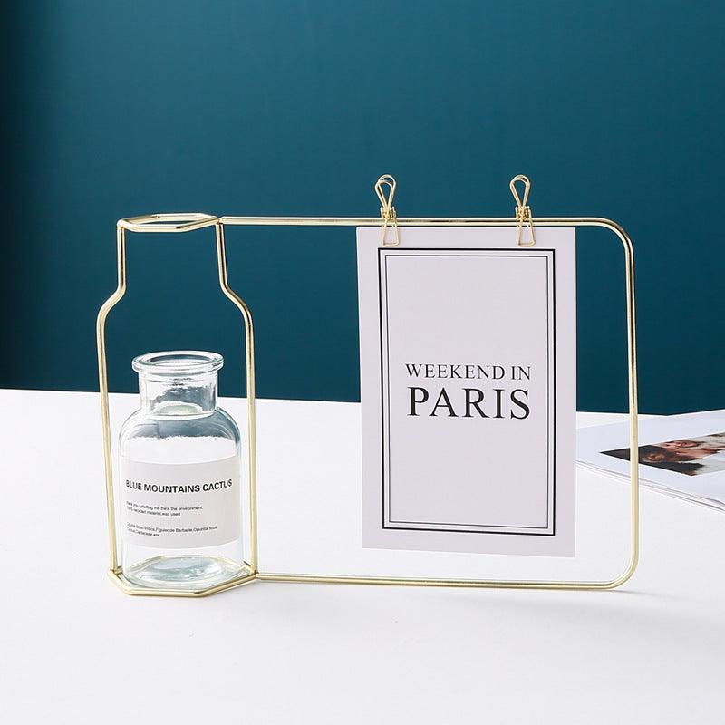 Creative Wrought Iron Frame Vase Decoration - Pacisia