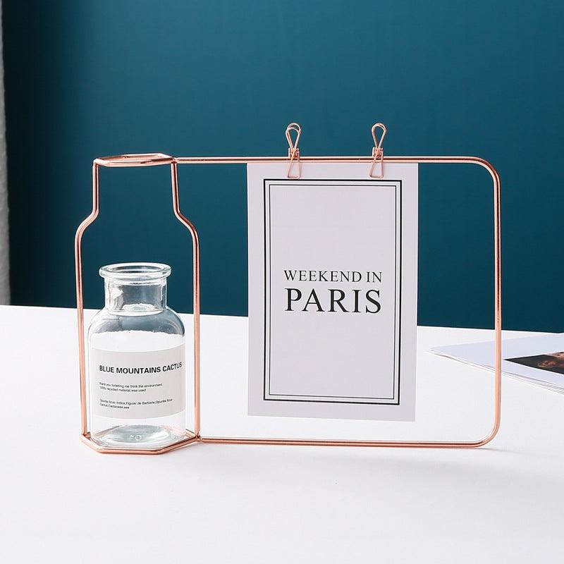 Creative Wrought Iron Frame Vase Decoration - Pacisia