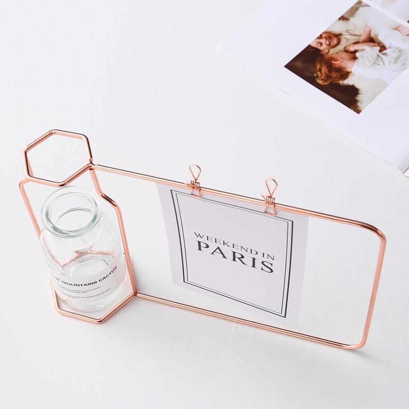 Creative Wrought Iron Frame Vase Decoration - Pacisia