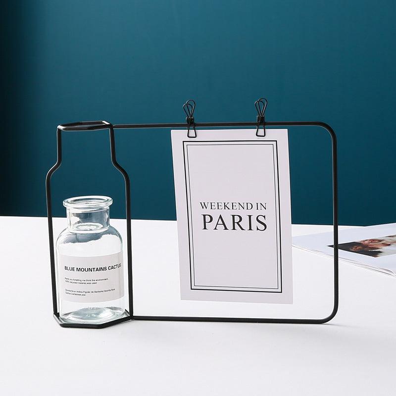 Creative Wrought Iron Frame Vase Decoration - Pacisia