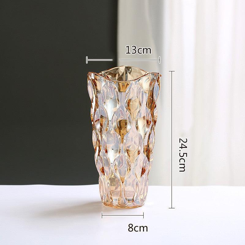 Crystal Glass Vase Flower Arrangement Decoration Ornaments - Pacisia
