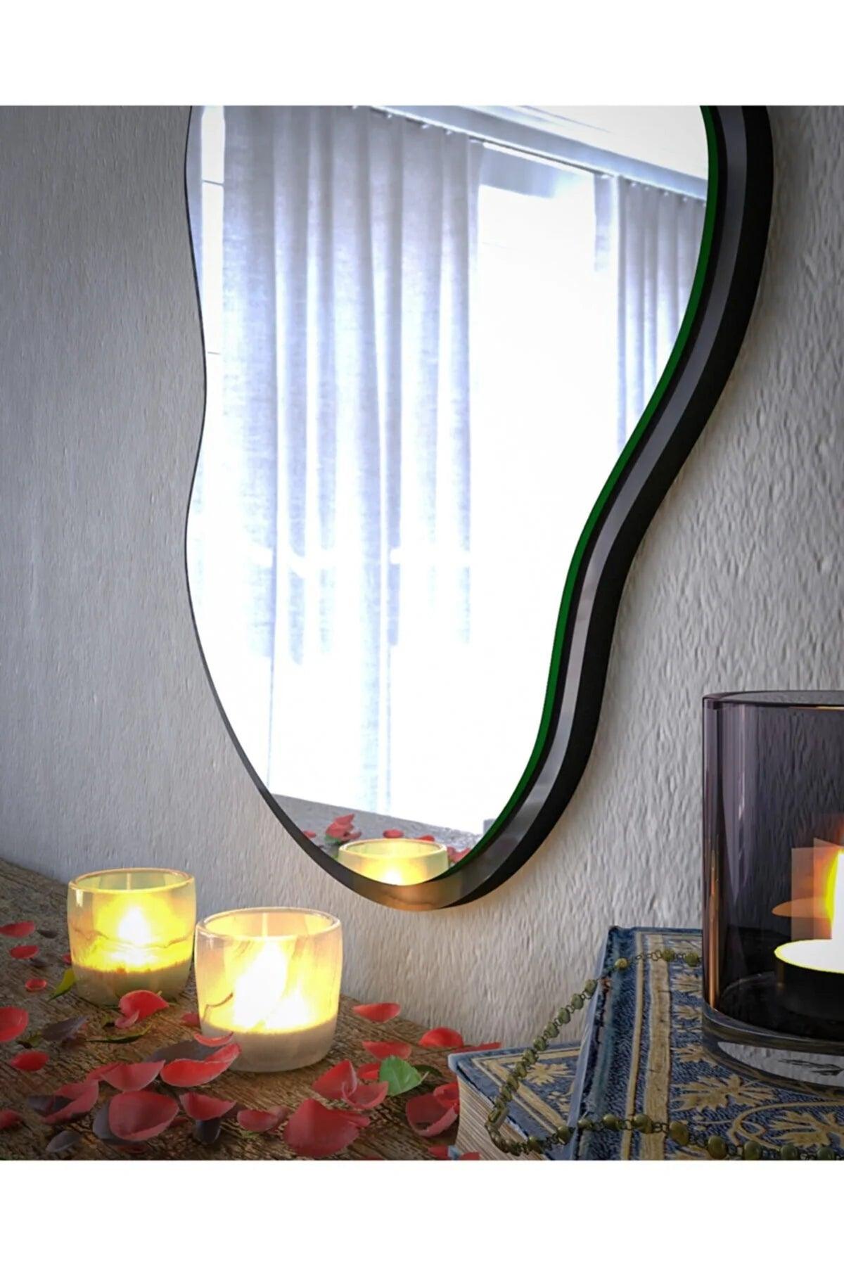 Custom Design Luxury Black Decorative Wall Mirror Home Decor Large Size Mirror Painting - Pacisia
