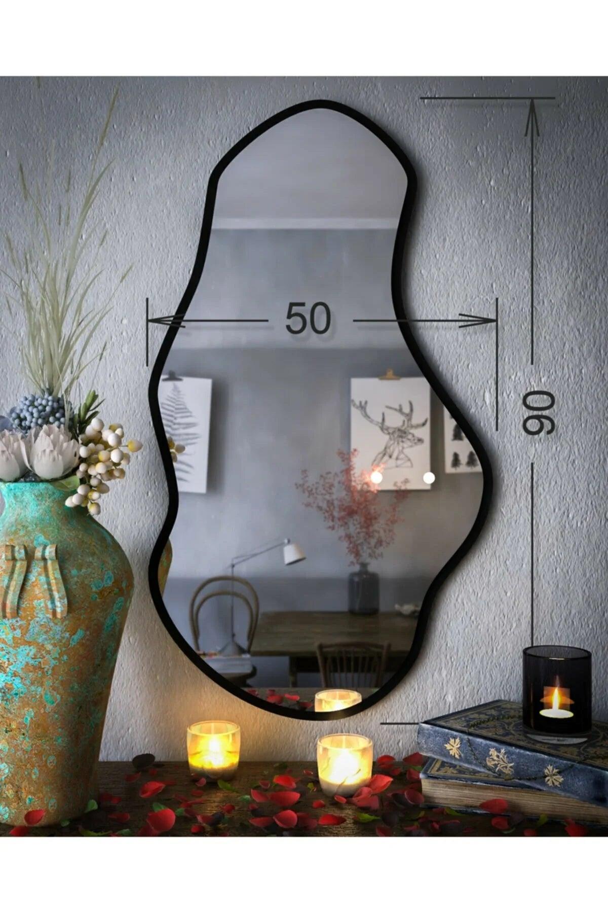 Custom Design Luxury Black Decorative Wall Mirror Home Decor Large Size Mirror Painting - Pacisia